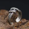 retro woven rope ring