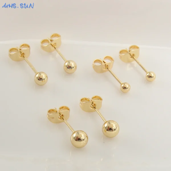 minimalist gold plated stud earrings