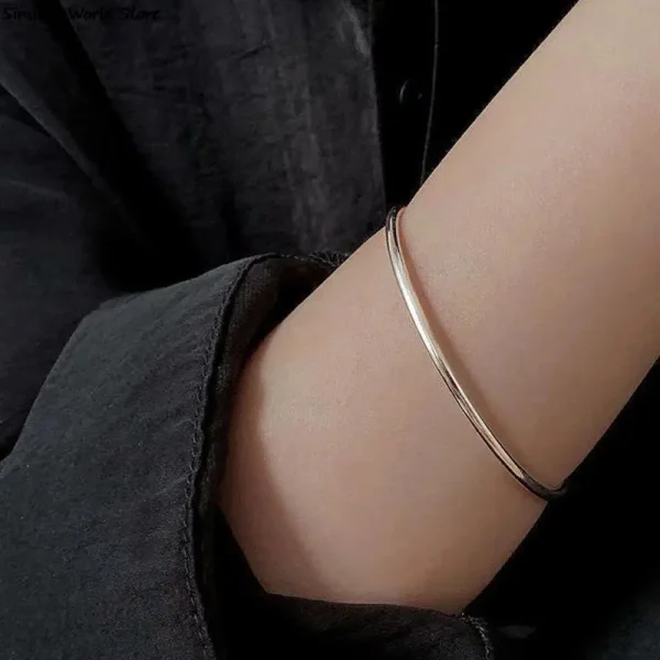 fashion vintage adjustable silver bangle bracelet