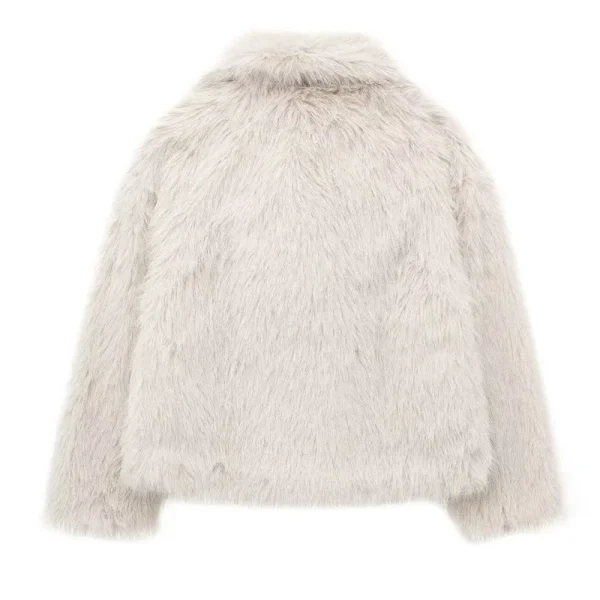 women's faux fur plush jacket