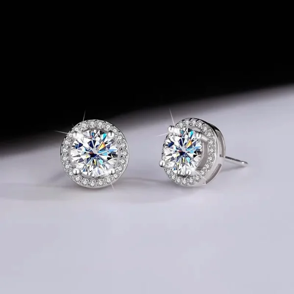 moissanite stud earrings