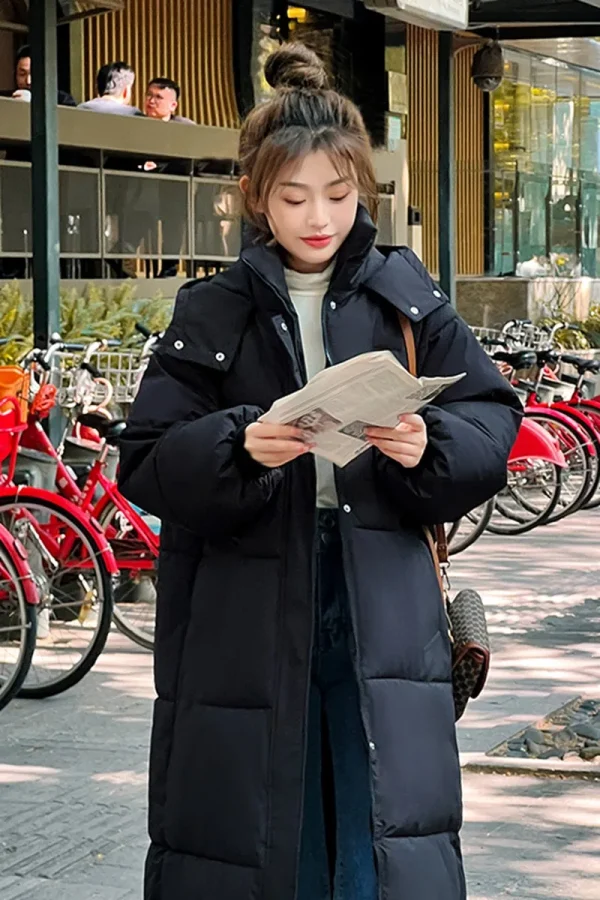 winter & autumn women's white duck down hoodies puffer jacket