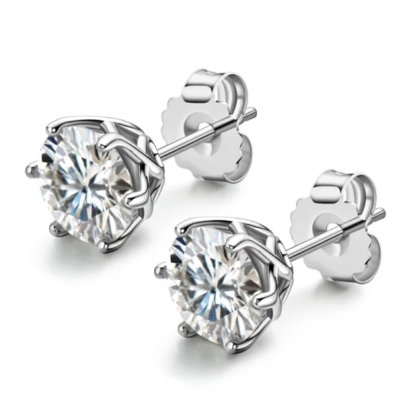 premium moissanite diamond stud earrings