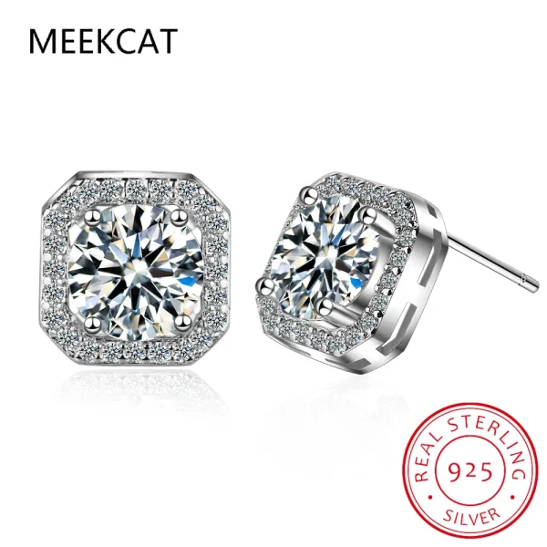 moissanite diamond stud earrings