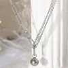 minimalist stainless steel geometric clavicle necklace
