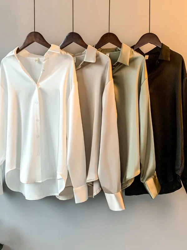 elegant office lady long sleeve blouse