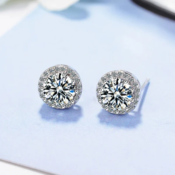 moissanite diamond stud earrings
