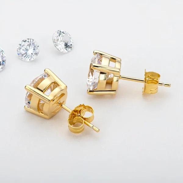 premium moissanite diamond stud earrings