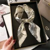 printed women's silk feel scarf
