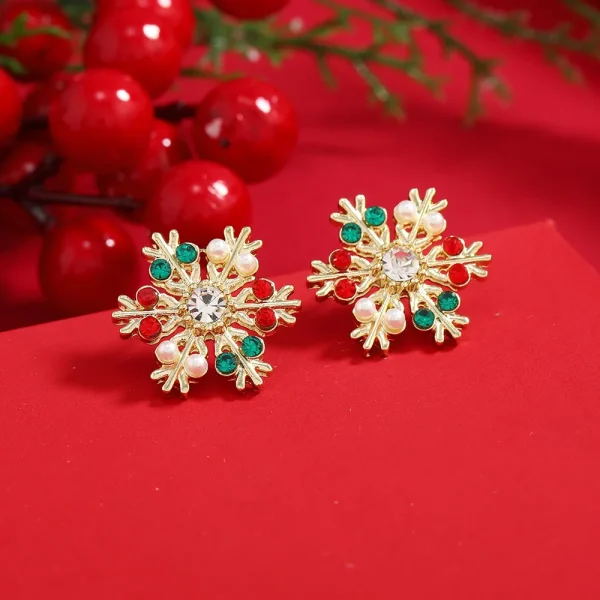 christmas themed stud earrings