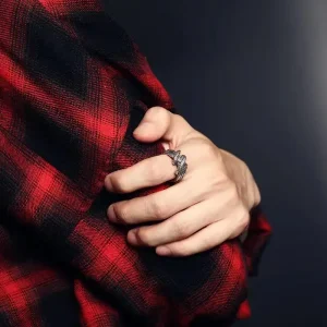 retro woven rope ring