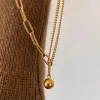 minimalist stainless steel geometric clavicle necklace