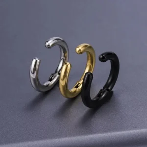 stainless steel small hoop earrings