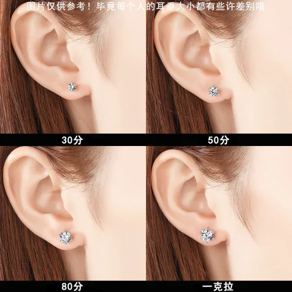 radiant moissanite stud earrings