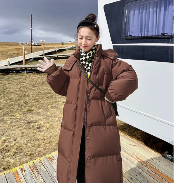 winter & autumn women's white duck down hoodies puffer jacket