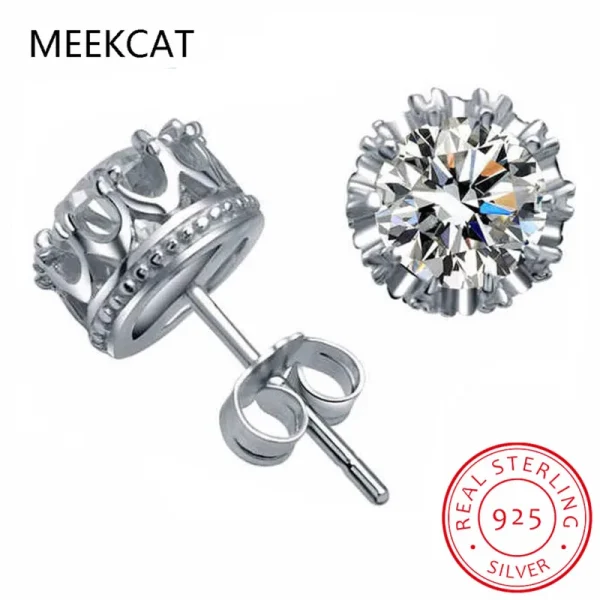 moissanite diamond stud earrings