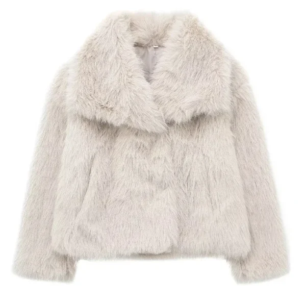 women's faux fur plush jacket