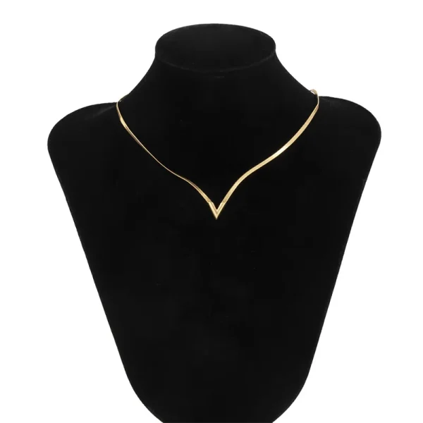 korean fashion flat snake chain herringbone necklace