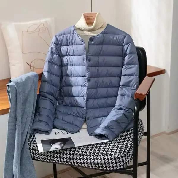 plus size autumn/winter warm women’s white duck down slim puffer jacket