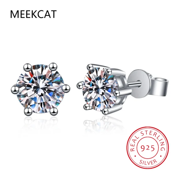 moissanite diamond stud earrings