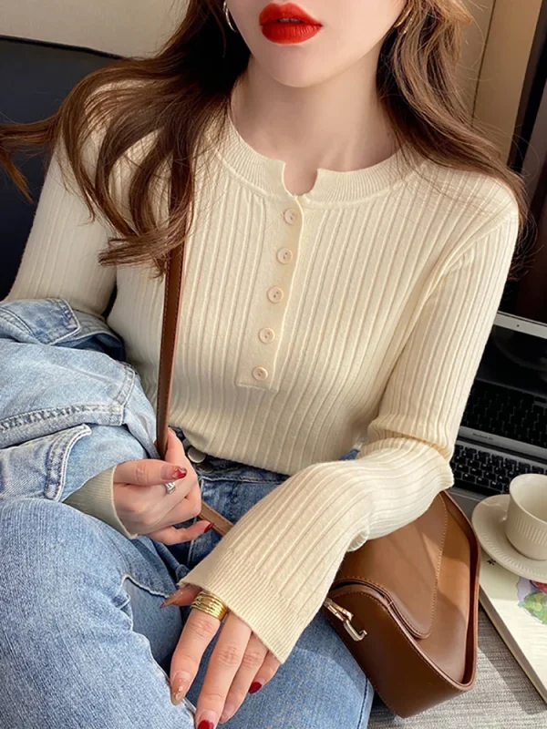 slim fit knitted sweater