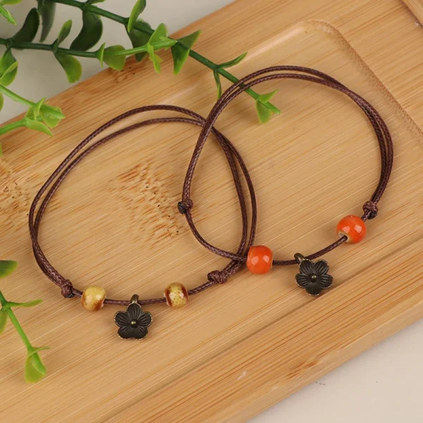 adjustable ceramic braided bracelet