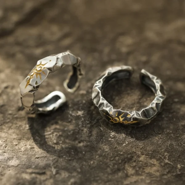 adjustable wishing stone ring for men