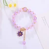 colorful daisy flower beaded bracelet