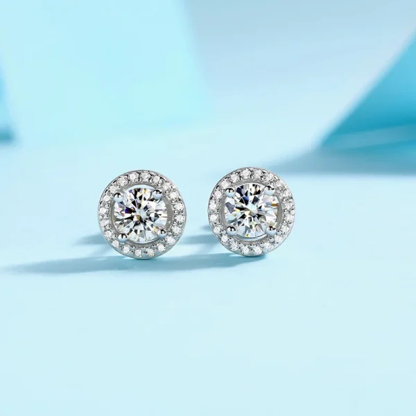 moissanite stud earrings