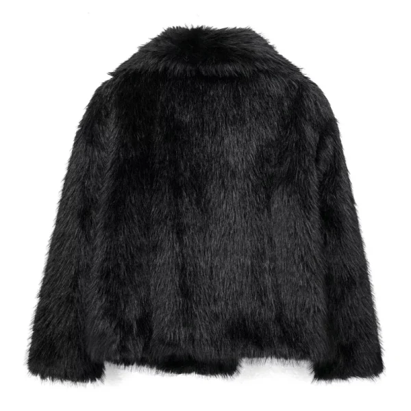 women's faux fur plush jacket