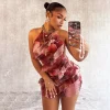 floral ruffles mini dress