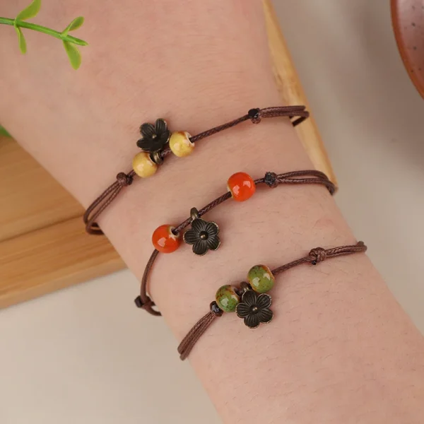 adjustable ceramic braided bracelet