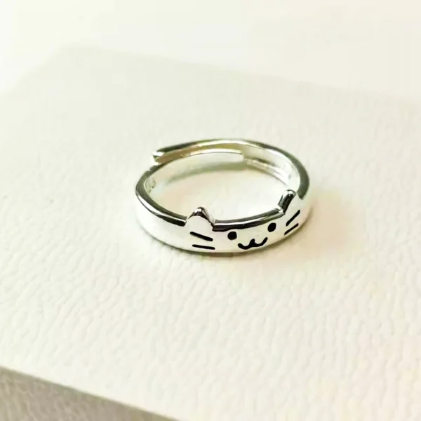 cute cat & dog couple ring