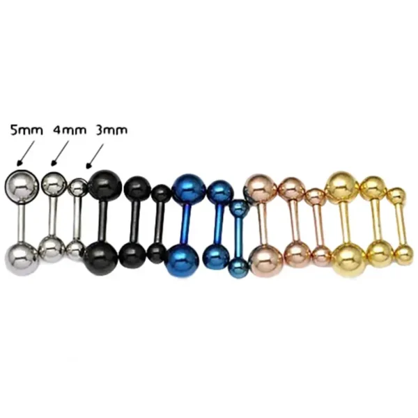 stainless steel ball barbell ear studs