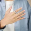single zircon ring for men