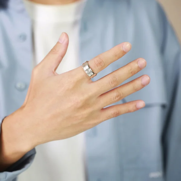 single zircon ring for men