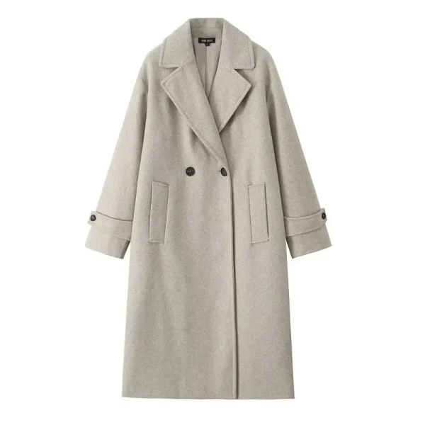 women's elegant wool blend coat