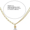 minimalist stainless steel geometric clavicle necklace