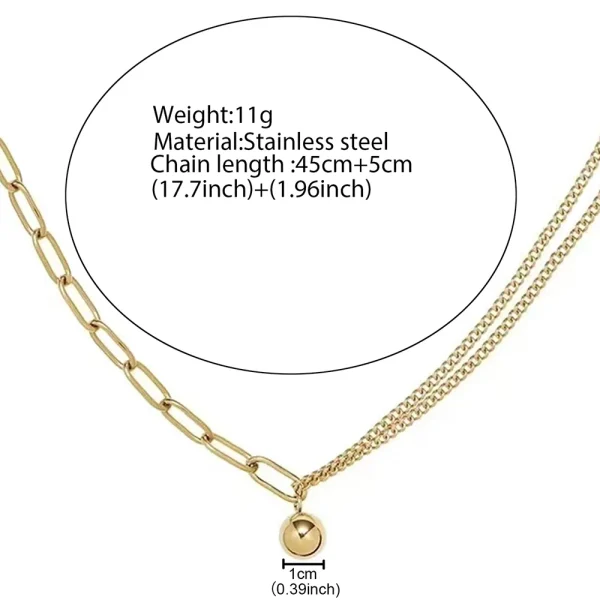 minimalist stainless steel geometric clavicle necklace