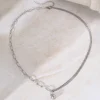 minimalist stainless steel geometric clavicle necklace