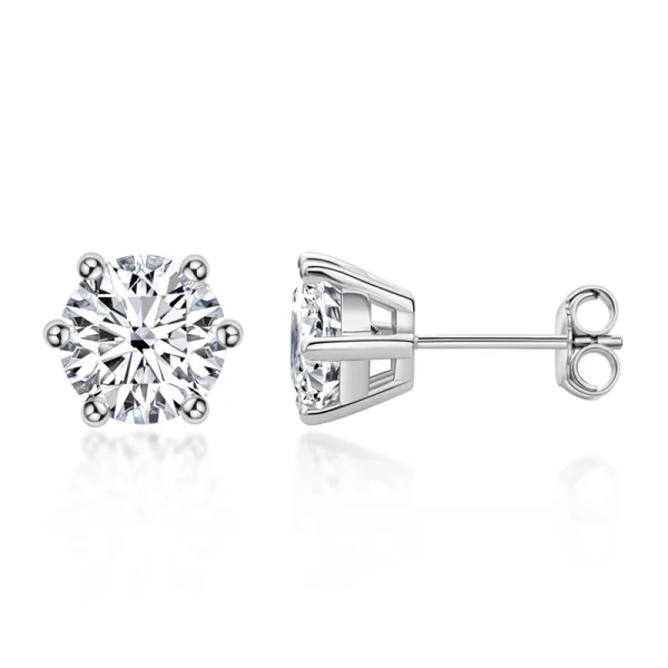 premium moissanite diamond stud earrings