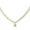 minimalist stainless steel geometric clavicle necklace