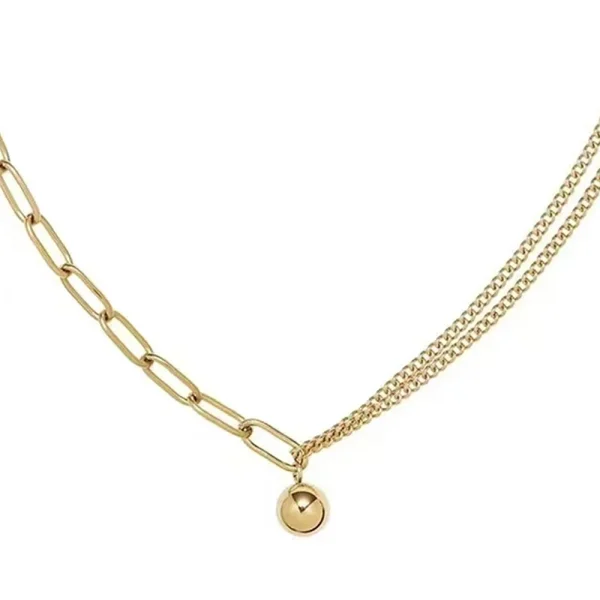 minimalist stainless steel geometric clavicle necklace