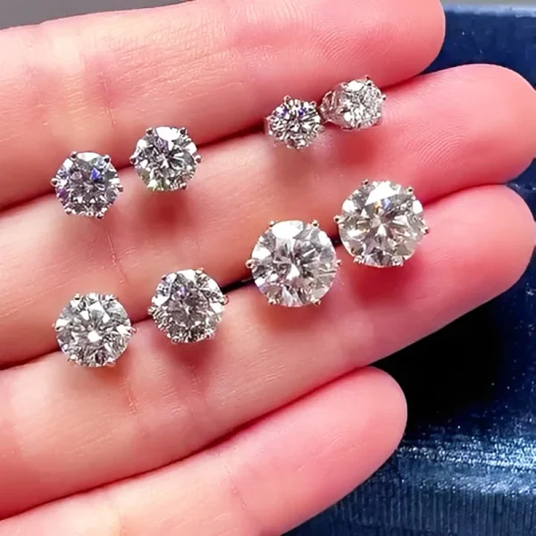 premium moissanite diamond stud earrings