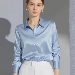 elegant satin finish blouse