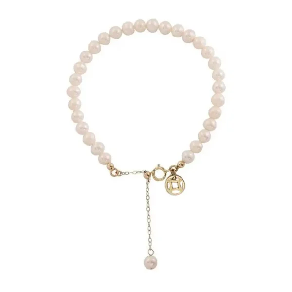 honey peach pendant bracelet
