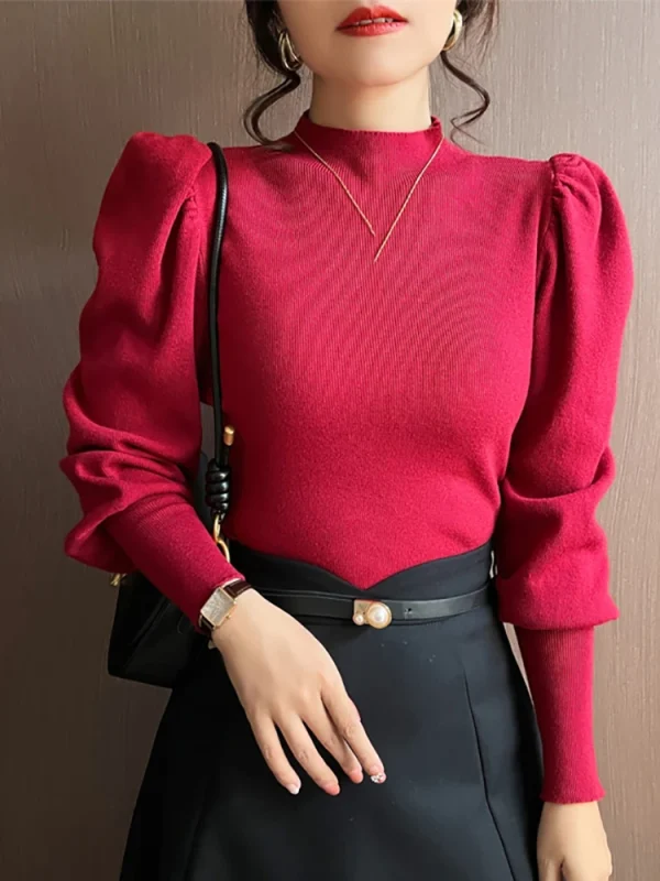 autumn/winter turtleneck slim fit pullover sweater