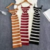 striped summer bodycon sundress
