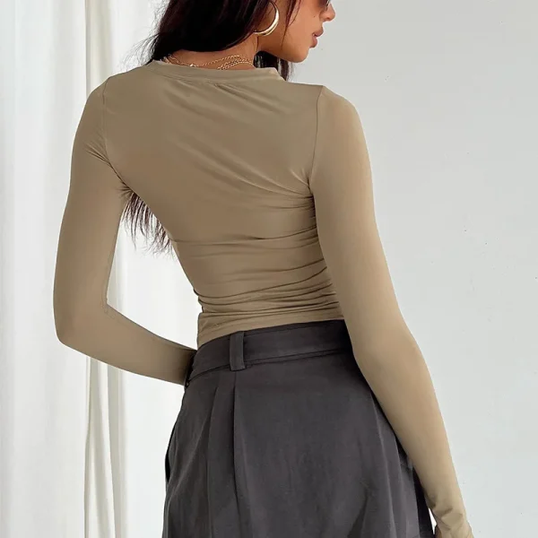 y2k style cropped long sleeve t shirt