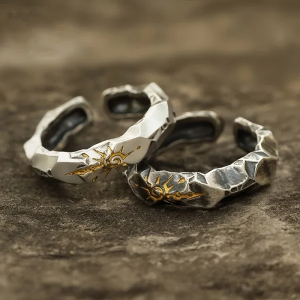 adjustable wishing stone ring for men